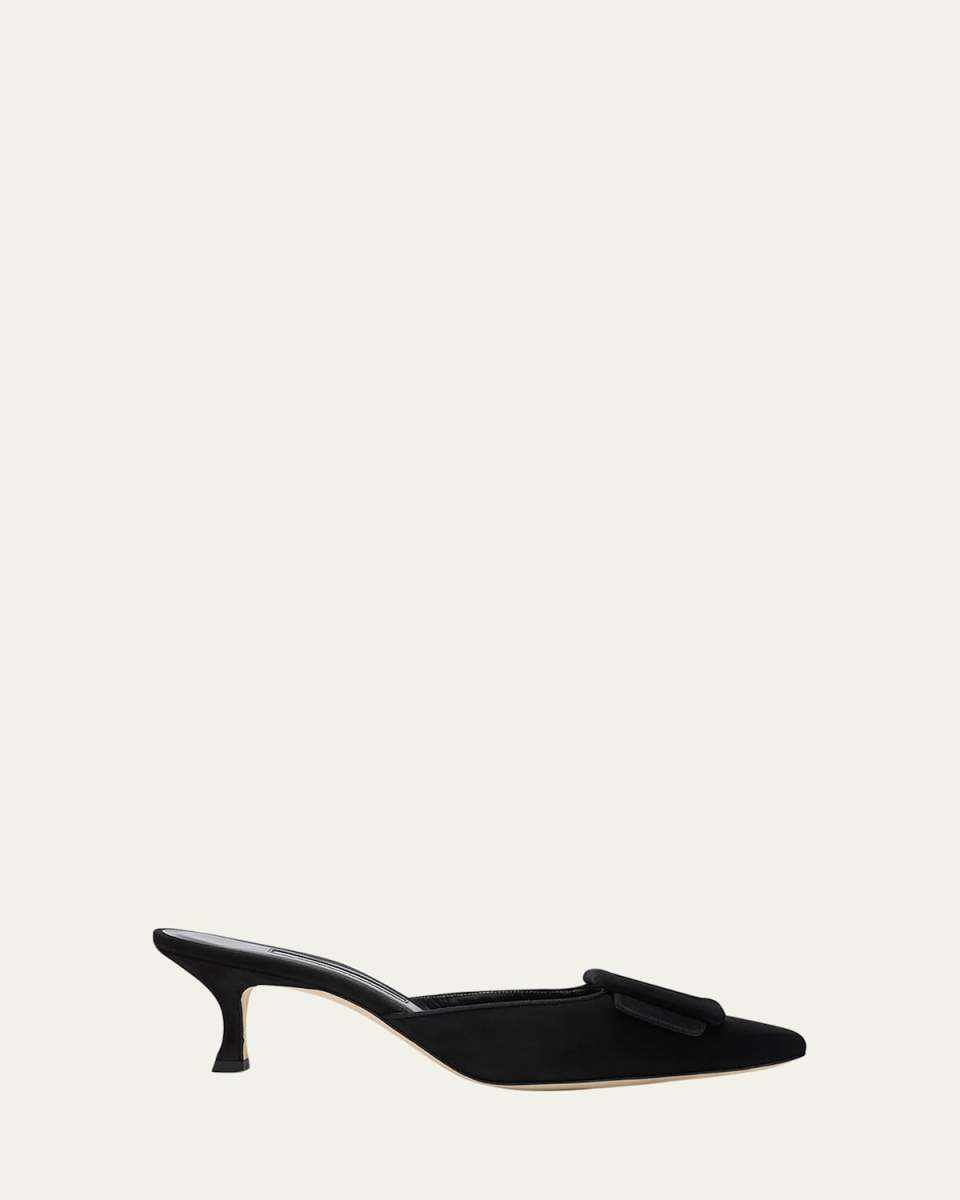Maysale Suede Buckle Mules
